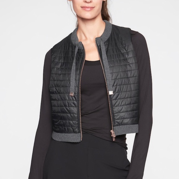 athleta black vest